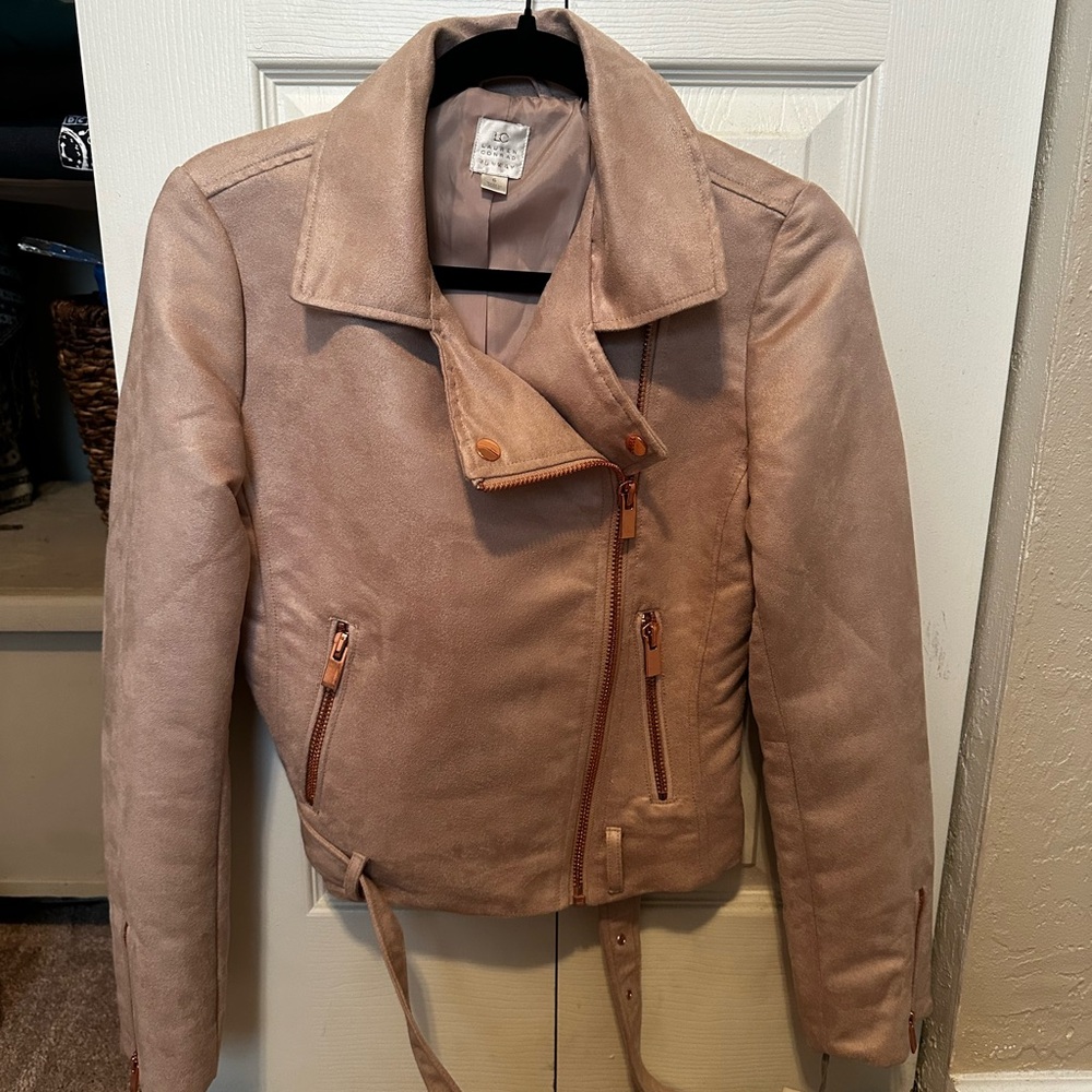 LC Lauren Conrad Light Brown Leather Jacket